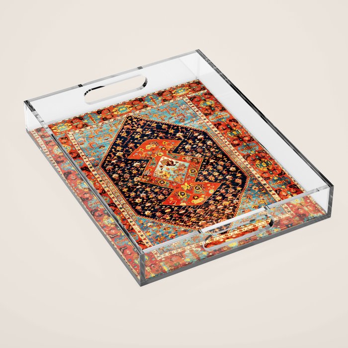 Bakshaish Antique Persian Carpet Print Acrylic Tray Gallery Image 1