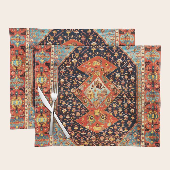 Bakshaish Antique Persian Carpet Print Placemat Gallery Image 1