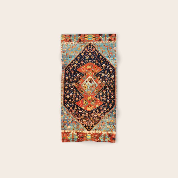 Bakshaish Antique Persian Carpet Print Bath Towel Gallery Image 1