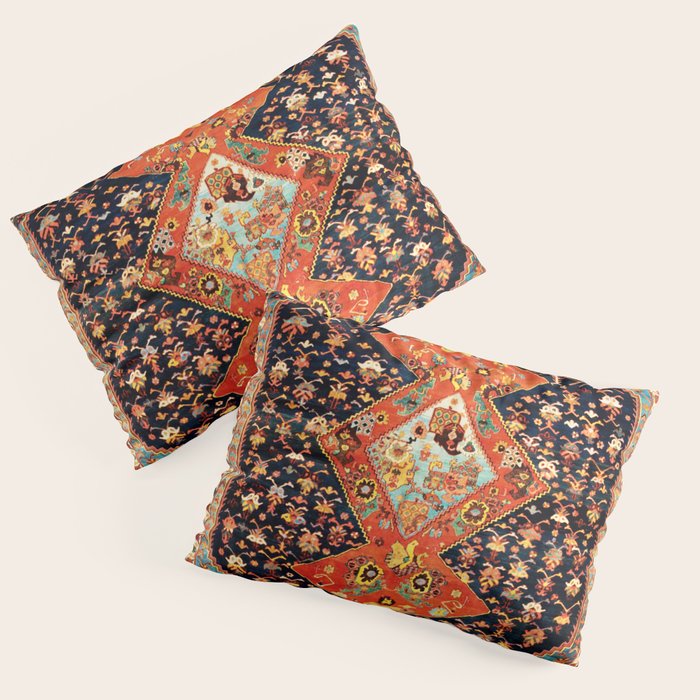 Bakshaish Antique Persian Carpet Print Pillow Sham Gallery Image 1