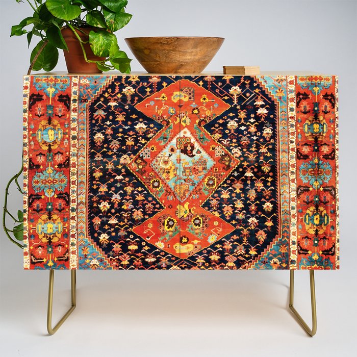 Bakshaish Antique Persian Carpet Print Credenza Gallery Image 1