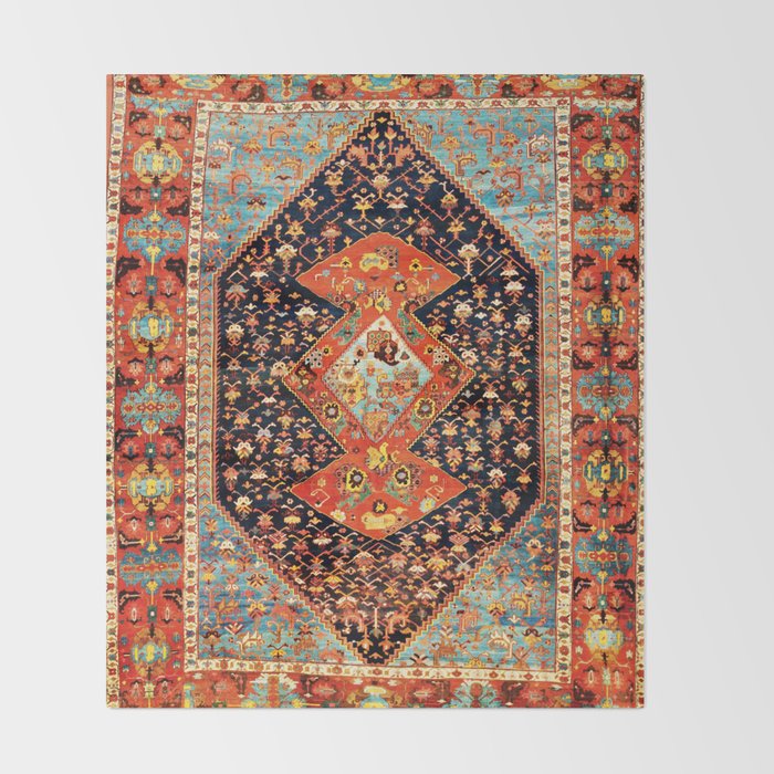 Bakshaish Antique Persian Carpet Print Throw Blanket Gallery Image 2