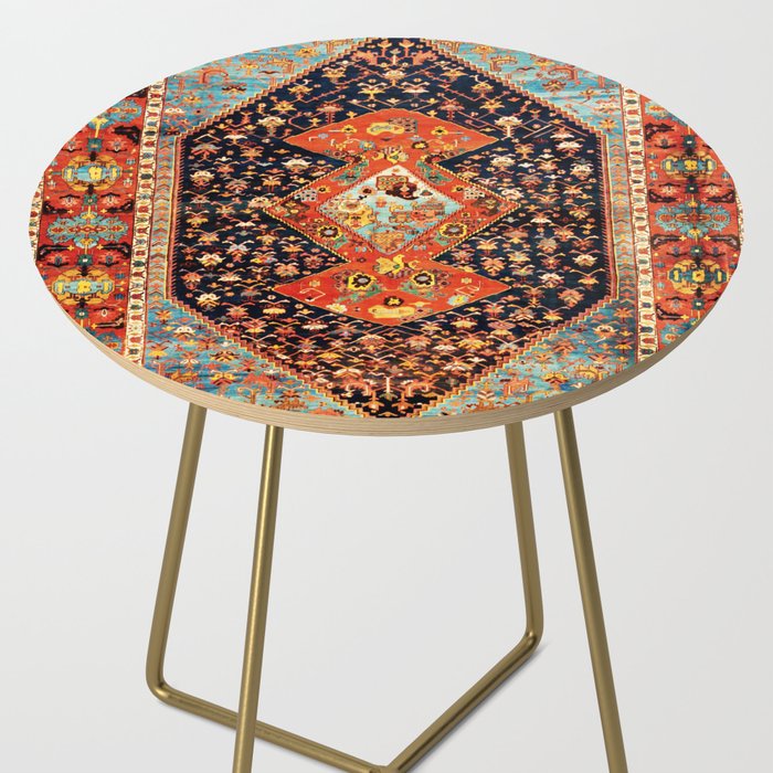 Bakshaish Antique Persian Carpet Print Side Table Gallery Image 2
