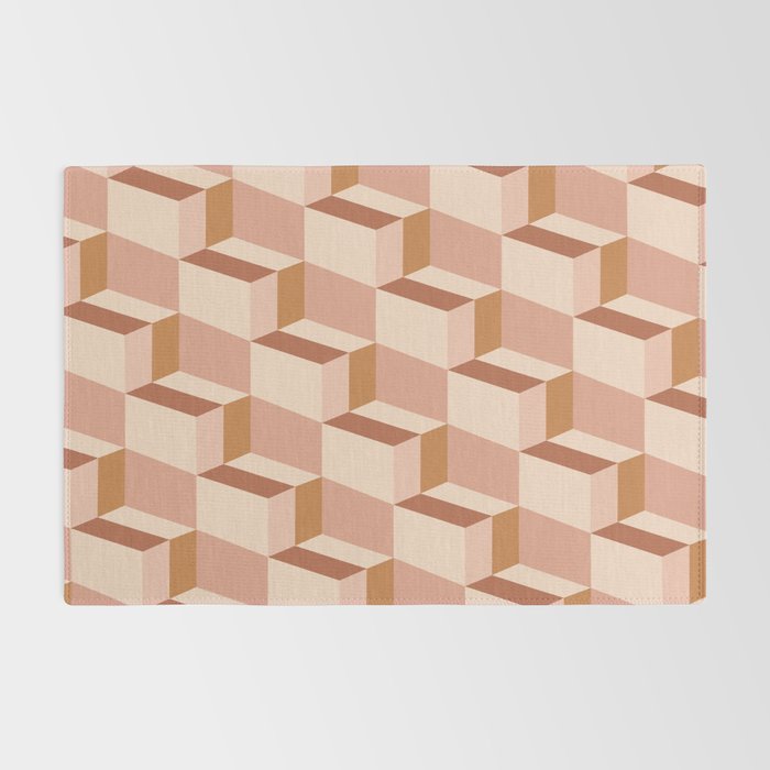 Cuboid Geometric Abstract Shapes Pattern IX Rug Gallery Image 2