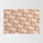 Cuboid Geometric Abstract Shapes Pattern IX Rug Gallery Image 2
