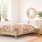 Cuboid Geometric Abstract Shapes Pattern IX Duvet Cover Gallery Image 2