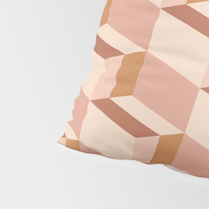 Cuboid Geometric Abstract Shapes Pattern IX Pillow Sham Gallery Image 4