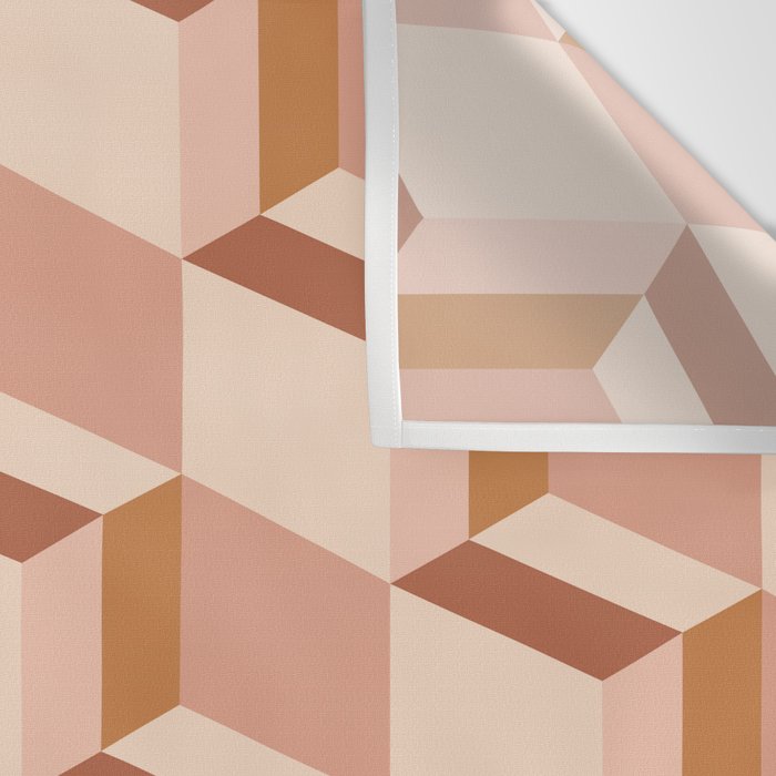 Cuboid Geometric Abstract Shapes Pattern IX Wall Tapestry Gallery Image 3