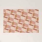 Cuboid Geometric Abstract Shapes Pattern IX Welcome Mat Gallery Image 1