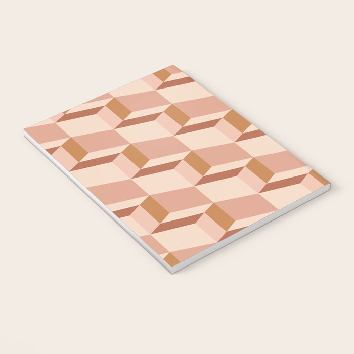 Cuboid Geometric Abstract Shapes Pattern IX Notebook Gallery Image 3
