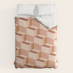 Cuboid Geometric Abstract Shapes Pattern IX Comforter Gallery Image 6