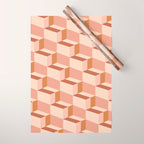 Cuboid Geometric Abstract Shapes Pattern IX Wrapping Paper Gallery Image 1