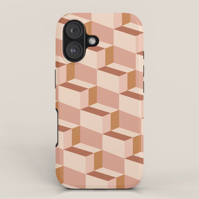 Cuboid Geometric Abstract Shapes Pattern IX iPhone Case Gallery Image 1