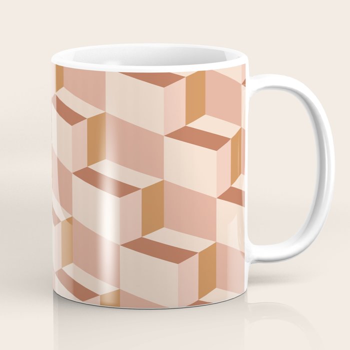 Cuboid Geometric Abstract Shapes Pattern IX Coffee Mug Gallery Image 1