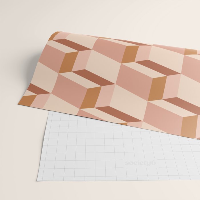 Cuboid Geometric Abstract Shapes Pattern IX Wrapping Paper Gallery Image 2