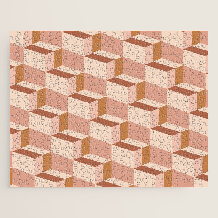 Cuboid Geometric Abstract Shapes Pattern IX Jigsaw Puzzle Gallery Image 1