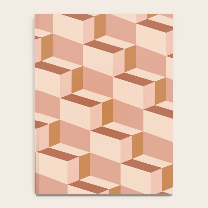Cuboid Geometric Abstract Shapes Pattern IX Notebook Gallery Image 4