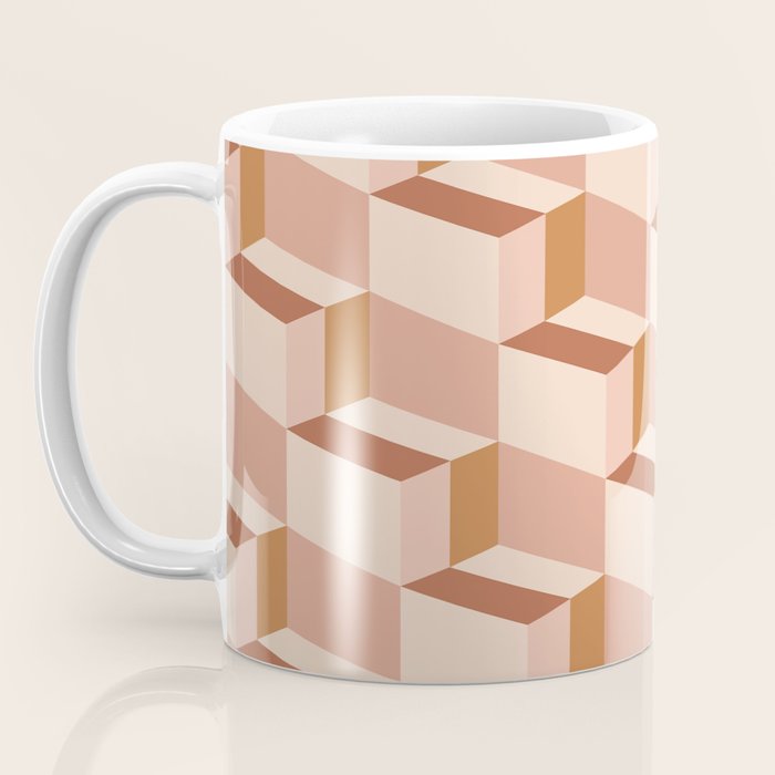 Cuboid Geometric Abstract Shapes Pattern IX Coffee Mug Gallery Image 3