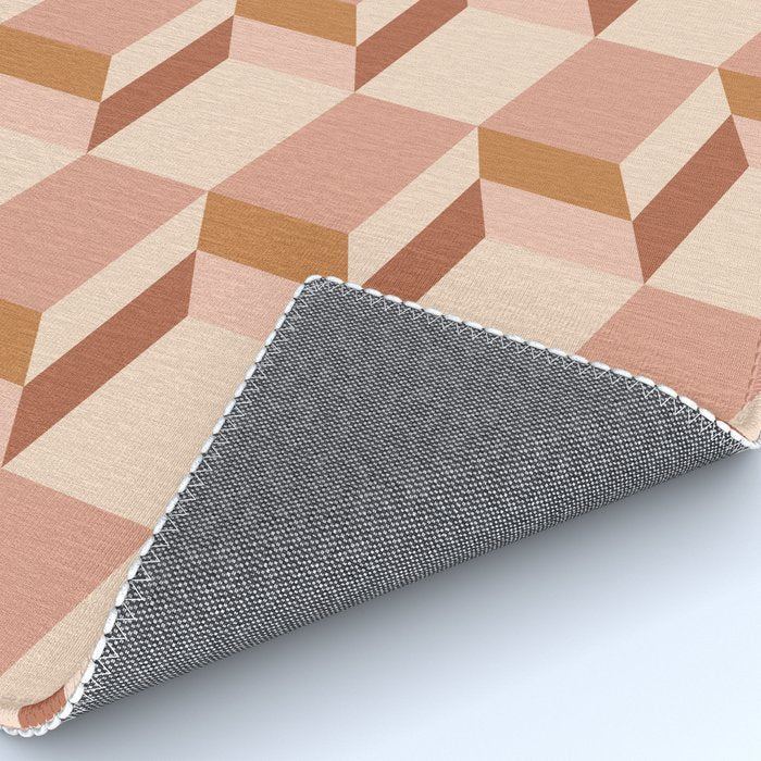 Cuboid Geometric Abstract Shapes Pattern IX Rug Gallery Image 4