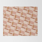 Cuboid Geometric Abstract Shapes Pattern IX Throw Blanket Gallery Image 2