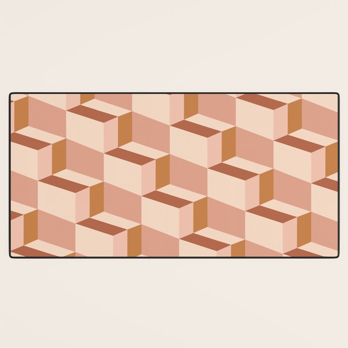 Cuboid Geometric Abstract Shapes Pattern IX Desk Mat Gallery Image 3