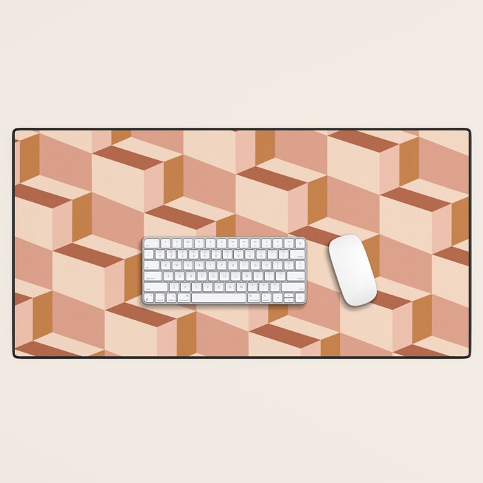 Cuboid Geometric Abstract Shapes Pattern IX Desk Mat Gallery Image 1