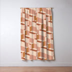 Cuboid Geometric Abstract Shapes Pattern IX Window Curtain Gallery Image 3