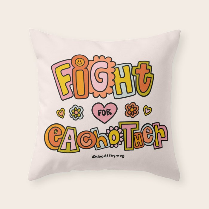 Fight For Each other Throw Pillow Gallery Image 6