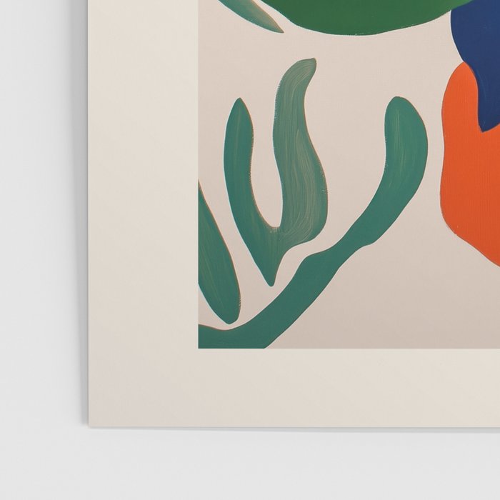 Matisse Style Abstract Cut Outs Illustrations Poster Gallery Image 3