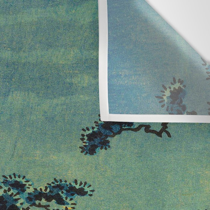 Tsuchiya Koitsu Maiko Seashore Japanese Woodblock Print Night Time Moon Over Ocean Sailboat Wall Tapestry Gallery Image 3