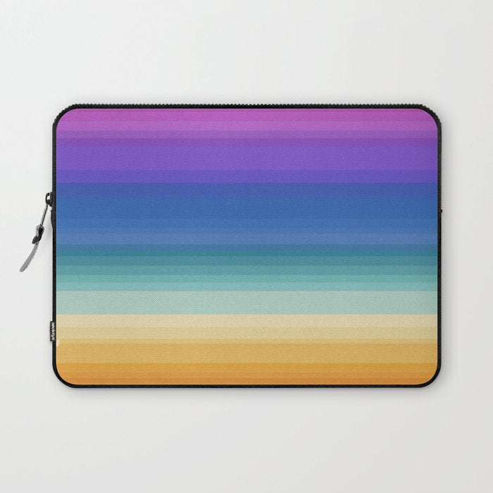 Classic Stripes XVI - Ombre Rainbow Laptop Sleeve Gallery Image 1