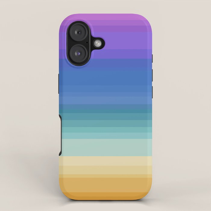 Classic Stripes XVI - Ombre Rainbow iPhone Case Gallery Image 1