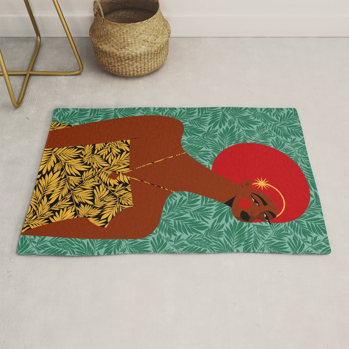 Portrait Of A Tropical Girl Rug Gallery Image 1