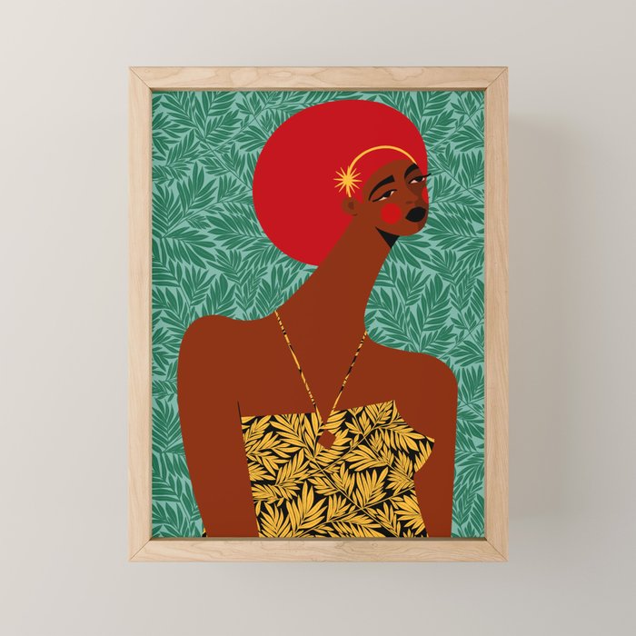 Portrait Of A Tropical Girl Mini Art Print Gallery Image 1