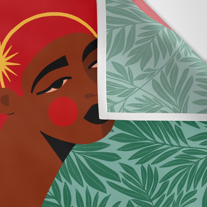 Portrait Of A Tropical Girl Wall Tapestry Gallery Image 3