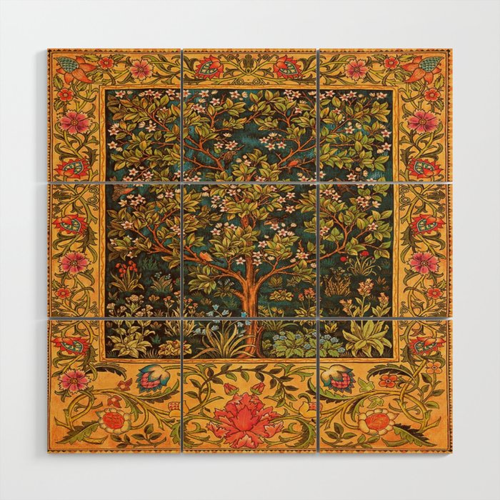 William Morris Tree Of Life,No, 02. Wood Wall Art Gallery Image 1