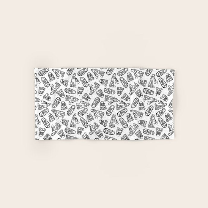Sneakers // Black & White Bath Towel Gallery Image 1