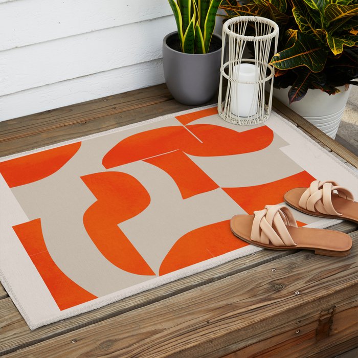 Minimal Geometric Shapes 225 Outdoor Rug Gallery Image 2