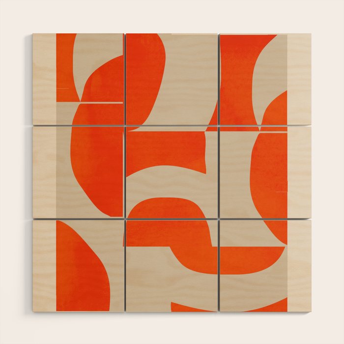 Minimal Geometric Shapes 225 Wood Wall Art Gallery Image 1