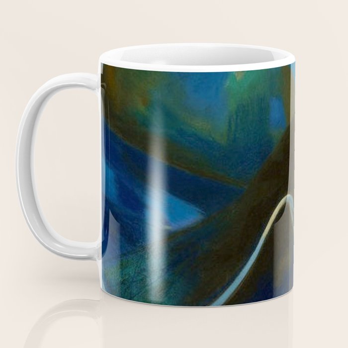 Swans (Night) Central Park, Gapstow Bridge New York by Joseph Stella Coffee Mug Gallery Image 3