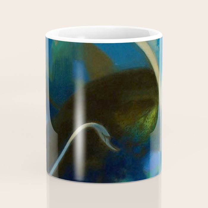 Swans (Night) Central Park, Gapstow Bridge New York by Joseph Stella Coffee Mug Gallery Image 4