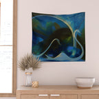 Swans (Night) Central Park, Gapstow Bridge New York by Joseph Stella Wall Tapestry Gallery Image 2