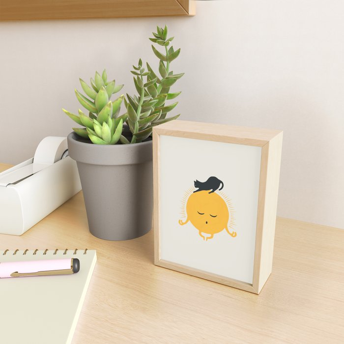 Good Meowâing 8 soulmate sun meditation  Mini Art Print Gallery Image 2