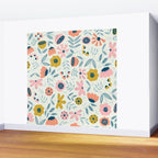 Cute Vintage Flower Pattern Scandinavian Folk Art Wall Mural Gallery Image 2