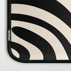New Groove Retro Swirl Abstract Black and Almond Cream Laptop Sleeve Gallery Image 3