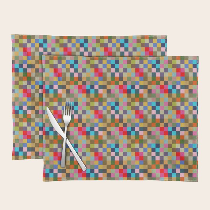 Colorful Checkerboard Placemat Gallery Image 1