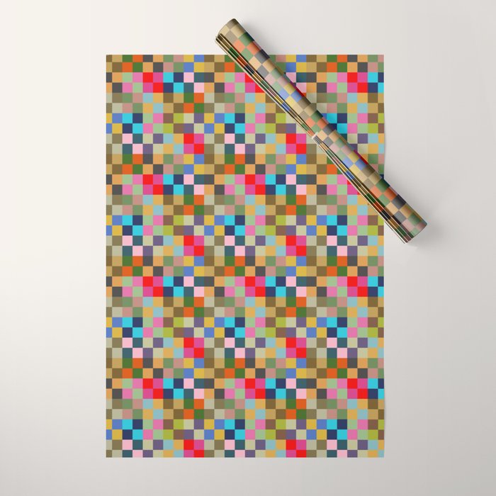 Colorful Checkerboard Wrapping Paper Gallery Image 1