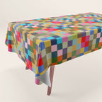 Colorful Checkerboard Tablecloth Gallery Image 1