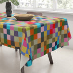 Colorful Checkerboard Tablecloth Gallery Image 3