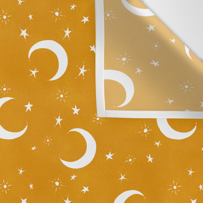 Goodnight Sky - Golden Ochre Wall Tapestry Gallery Image 3